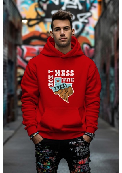 Don't Mess Wıth Texas Tarz Rahat Kesim Oversize Sweatshirt
