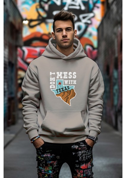 Don't Mess Wıth Texas Tarz Rahat Kesim Oversize Sweatshirt