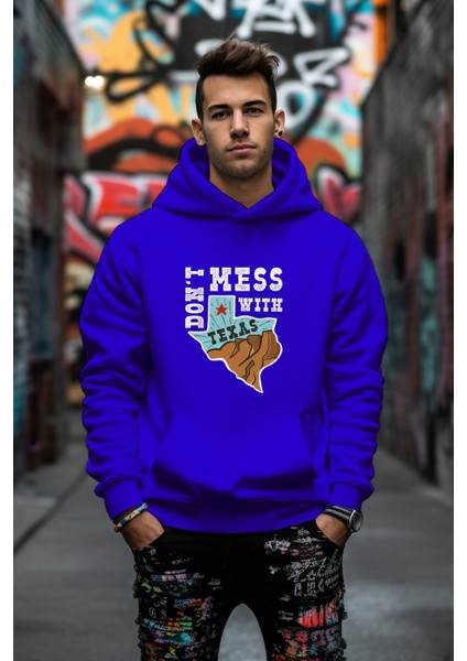 Don't Mess Wıth Texas Tarz Rahat Kesim Oversize Sweatshirt