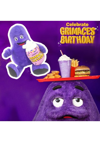 The Grimace Milk Mor Grimace Milk Doll Mcdonaıd Periferik Çocuk Oyuncağı (Yurt Dışından)