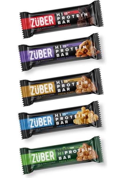Yüksek Protein Bar Deneme Paketi 45G x 5 Adet