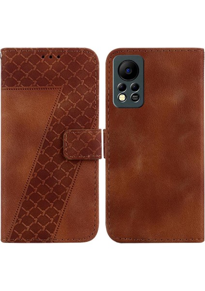 Infinix Sıcak 11S Nfc Pu Deri Kabartmalı Desen Cüzdan Kartı Için Telefon Kılıfı (Yurt Dışından)