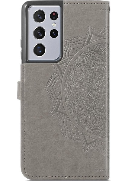 Samsung S21 Ultra Flip Kapak Için Kılıf Zarif Desen Deri Kılıf (Yurt Dışından) fırsatları