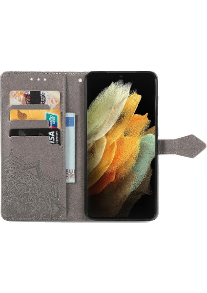 Samsung S21 Ultra Flip Kapak Için Kılıf Zarif Desen Deri Kılıf (Yurt Dışından) indirimleri