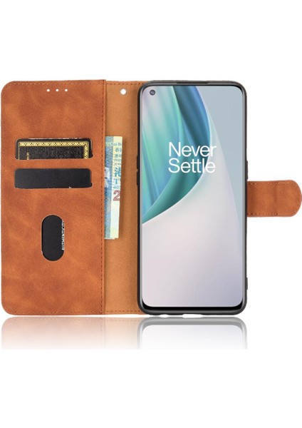 Oneplus Nord N10 Koruyucu Kapak Kartı Ekleme Deri Folyo Için Kılıf (Yurt Dışından)