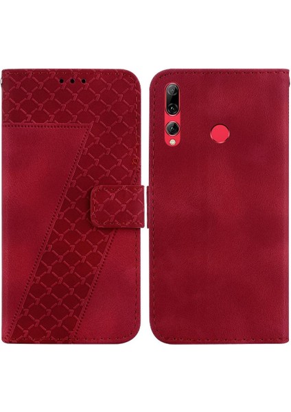 Huawei Y9 Başbakan 2019 Pu Deri Kabartmalı Desen Kart Yuvası Cüzdan (Yurt Dışından)