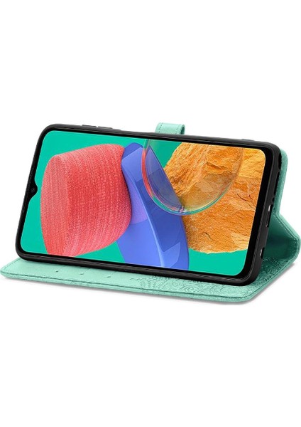 Samsung M33 5g Zarif Desen Basit Iş Deri Kılıf (Yurt Dışından)
