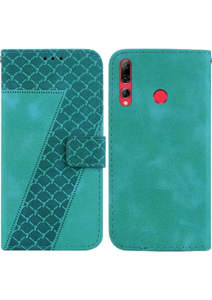 Huawei P Akıllı Z Kart Yuvası Fonksiyonu Flip Folio Kapak Kabartmalı Pu (Yurt Dışından)