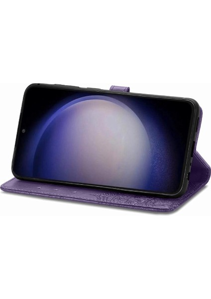 Samsung S23FE Darbeye Basit Iş Zarif Desen Flip Case (Yurt Dışından)