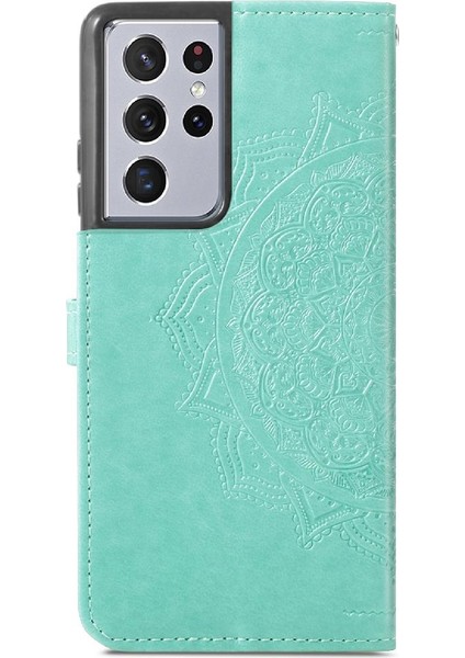 Samsung S21 Ultra Flip Kapak Için Kılıf Zarif Desen Deri Kılıf (Yurt Dışından) modelleri
