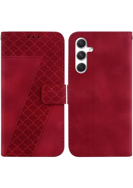 Galaxy S24 5g Için Kılıf Cüzdan Pu Deri Flip Folio Kapak Kabartmalı (Yurt Dışından)