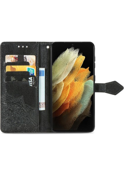 Samsung S21 Ultra Flip Kapak Için Kılıf Zarif Desen Deri Kılıf (Yurt Dışından) indirimleri