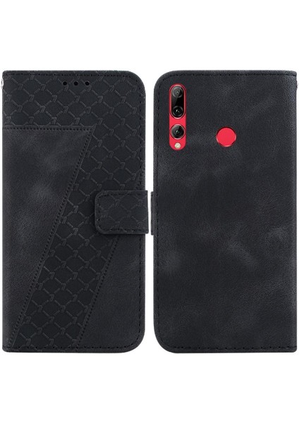 Huawei Y9 Başbakan 2019 Pu Deri Kabartmalı Desen Kart Yuvası Cüzdan (Yurt Dışından)