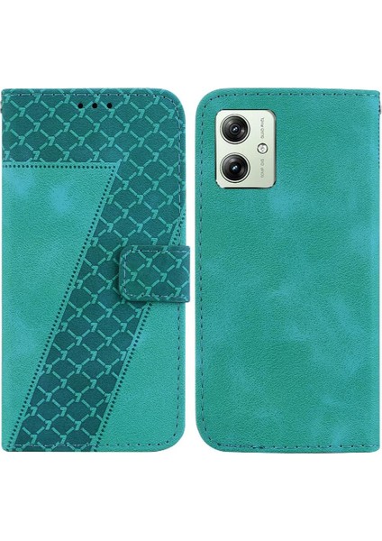 Motorola Moto G54 5g Pu Deri Kabartmalı Desen Flip Folio Kapak (Yurt Dışından)