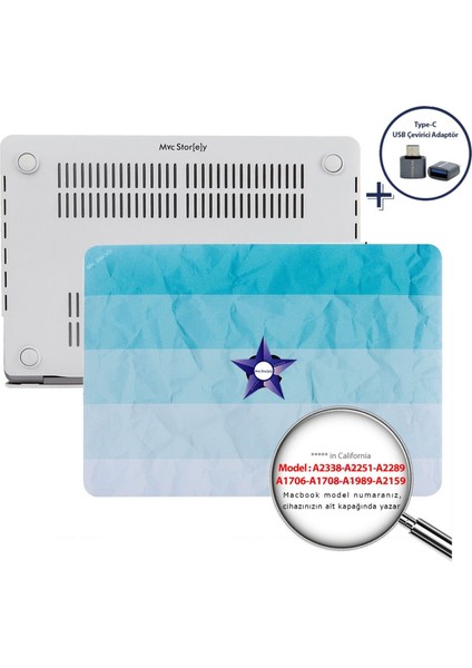 Macbook Pro Kılıf 13inç M1-M2, Paint02 (Type-c'li Model)A2338 A2289 A2251 A1706-08 A1989 A2159 ile Uyumlu