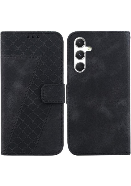 Galaxy S24 5g Için Kılıf Cüzdan Pu Deri Flip Folio Kapak Kabartmalı (Yurt Dışından)