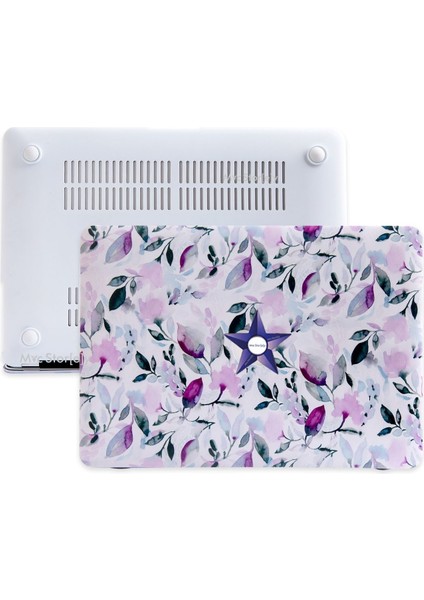 Macbook Pro Kılıf 13inç M1-M2, Flower03 (Type-c'li Model)A2338 A2289 A2251 A1706-08 A1989 A2159 ile Uyumlu