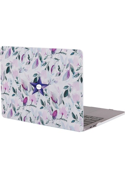 Macbook Pro Kılıf 13inç M1-M2, Flower03 (Type-c'li Model)A2338 A2289 A2251 A1706-08 A1989 A2159 ile Uyumlu