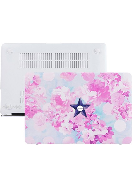 Macbook Pro Kılıf 13inç M1-M2, Flower02 (Type-c'li Model)A2338 A2289 A2251 A1706-08 A1989 A2159 ile Uyumlu