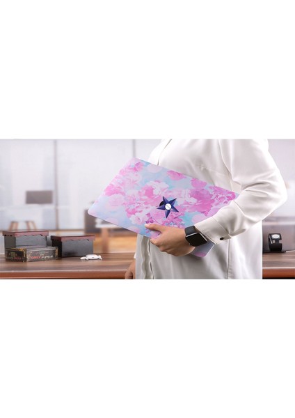 Macbook Pro Kılıf 13inç M1-M2, Flower02 (Type-c'li Model)A2338 A2289 A2251 A1706-08 A1989 A2159 ile Uyumlu
