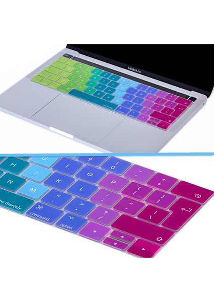 Macbook Pro Klavye Koruyucu UK(EU) İngilizce Baskı A1706 1989 2159 A1707 1990 Uyumlu Dazzle