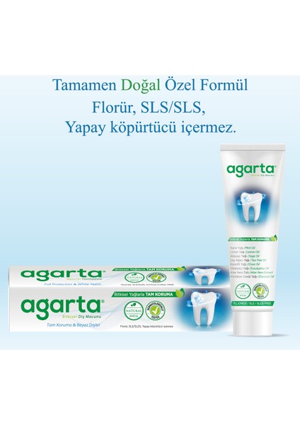 Doğal Bitki Özlü Florürsüz Diş Macunu 100 Ml/130 Gr X 2 Adet