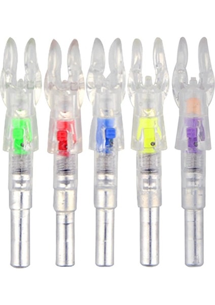 6 Adet Mor Tarzı Okçuluk LED Ok Nock 5 Renkler Oto Luminou Nock Yay Avcılık Çekim Aksesuarları Için Fit Id Ok Mili (Yurt Dışından) modelleri