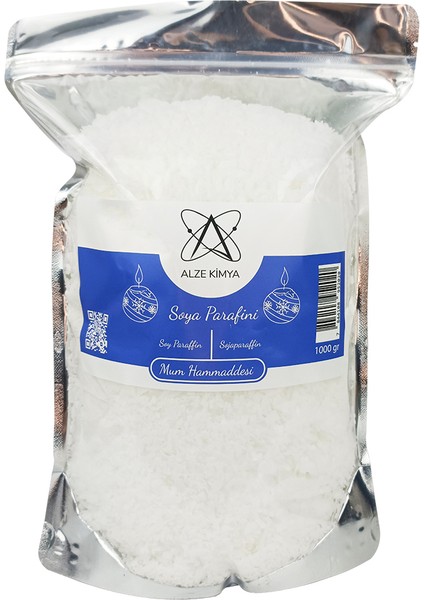 Beyaz Soya Parafini Mum Hammaddesi | Doğal Mumlar Yapın | 1 kg Pakette fiyatları