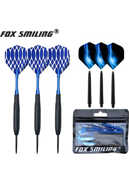 Mavi Stil Fox Gülen G Çelik Uçlu Dart Alüminyum Dartlı Dart Milleri Dart Aksesuarlı (Yurt Dışından)