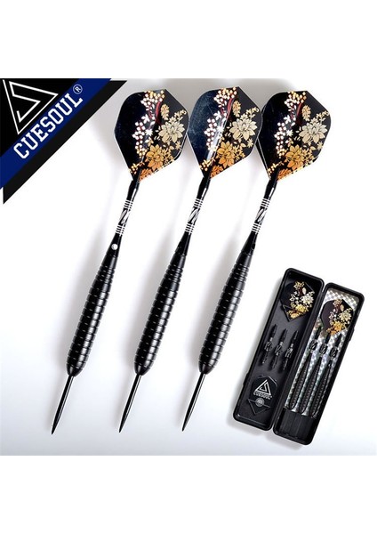 Kutu Paketleme Stili Cuesoul Dart 25G 16CM Pirinç Varil Çelik Ucu Dart Profesyonel Dart Oyunları Siyah (Yurt Dışından)