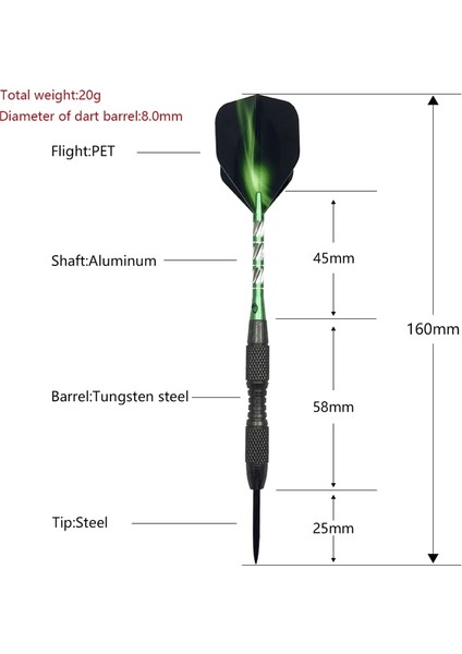 Yeni Sert Dart Yüksek Li Çelik Ucu Dart 20G Profesyonel Kapalı Spor Oyunları Alüminyum Şaftlar Uçuşlar Dart Dardos (Yurt Dışından)