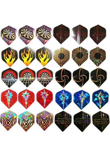 50 Adet 1 Torba Tarzı Dart Uçuşları Birden Çok Stil Ayarlayın Renkli Pet Dart Uçuşları Profesyonel Dart Yeni Dart Aksesuarları (Yurt Dışından)