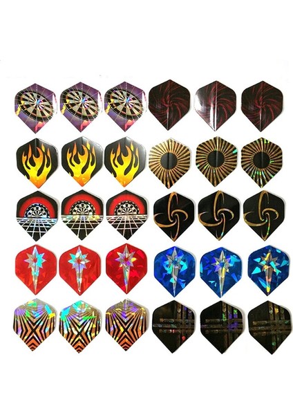 50 Adet 1 Torba Tarzı Dart Uçuşları Birden Çok Stil Ayarlayın Renkli Pet Dart Uçuşları Profesyonel Dart Yeni Dart Aksesuarları (Yurt Dışından)