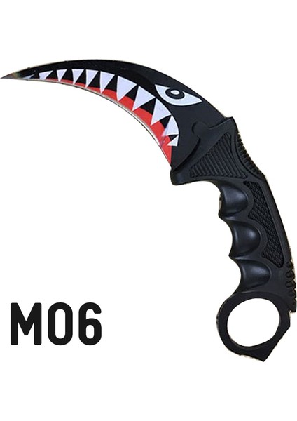 M06 Stili Kılıf ile Açık Olecranon Boyun Bıçağı Kaplan Dişi Gerçek Oyun Bıçağı Hayatta Kalma Aracı Bıçağı Kamp Aleti Kulübü Dart Oyuncak 10 Renk (Yurt Dışından)