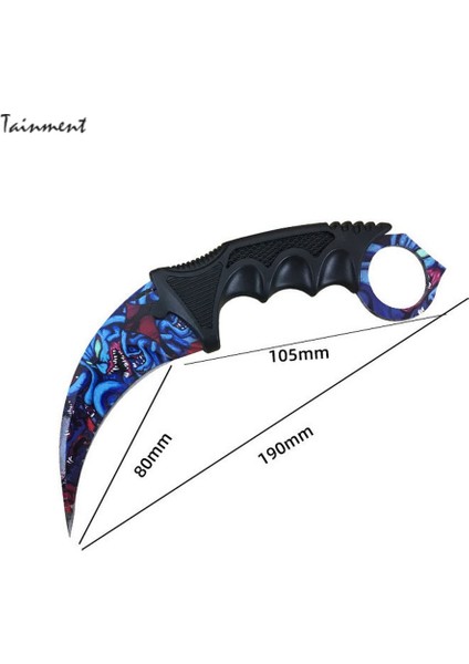 M06 Stili Kılıf ile Açık Olecranon Boyun Bıçağı Kaplan Dişi Gerçek Oyun Bıçağı Hayatta Kalma Aracı Bıçağı Kamp Aleti Kulübü Dart Oyuncak 10 Renk (Yurt Dışından)