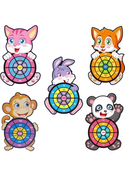 Panda Tarzı Çocuklar Karikatür Hayvan Dart Tahtası Sevimli Farklı Hayvanlar Dart Hedef Doğruluk Hassas Hedef Çocuklar Boş Zaman Sporları (Yurt Dışından)