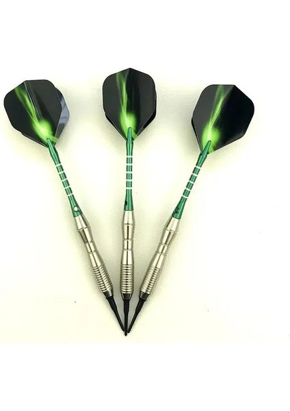 No.1 Tarzı 3 Adet Profesyonel Dart Seti 18G Yeşil Yumuşak Uçlu Dart Alüminyum Alaşımlı Dart Atma Oyunu (Yurt Dışından)
