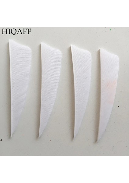 Beyaz Stil Hi-Q 3 Inç Doğal Hindi Tüyleri Kalkan Kesim Okçuluk Fletches Tüy Ok Fletching 3'' Kanatlar Kırmızı (Yurt Dışından)