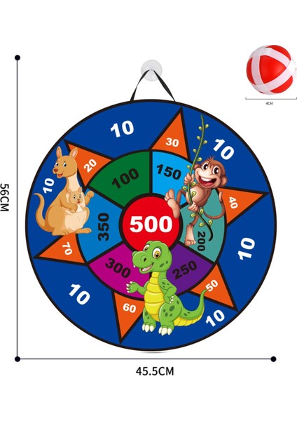 45,5X56CM Tarzı Çocuklar Dart Tahtası Oyunu Duvara Monte Yapışkan Top Kapalı Oyun Oyuncak Ev Çocuklar Için Aile Eğlence Oyunu (Yurt Dışından)