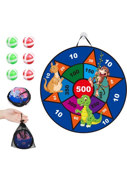 45,5X56CM Tarzı Çocuklar Dart Tahtası Oyunu Duvara Monte Yapışkan Top Kapalı Oyun Oyuncak Ev Çocuklar Için Aile Eğlence Oyunu (Yurt Dışından)