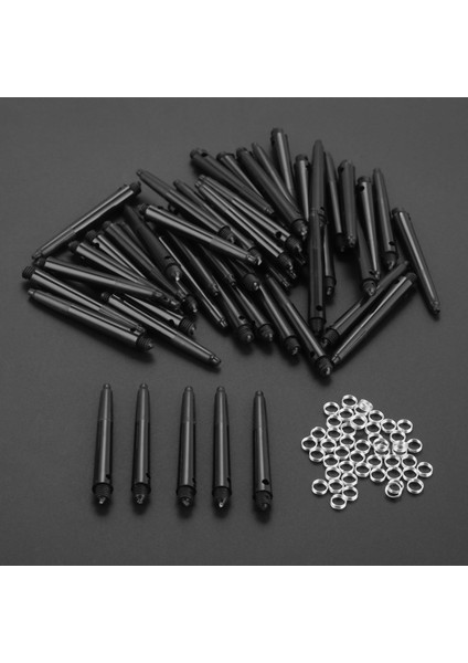 45 mm Siyah Stil Naylon Dart Mili Vida Dişi Dart Kökü ve Paslanmaz Çelik O Ring Dart Mili Değiştirme (Yurt Dışından)