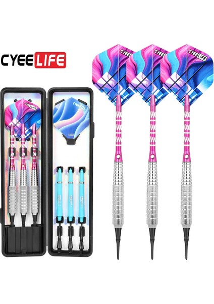 Kumral Tarzı Cyeelife Çoklu Stiller 14GGGG Profesyonel Elektronik Pirinç Yumuşak Uçlu Dart Dart Alüminyum Alaşımlı Şaftlı (Yurt Dışından)