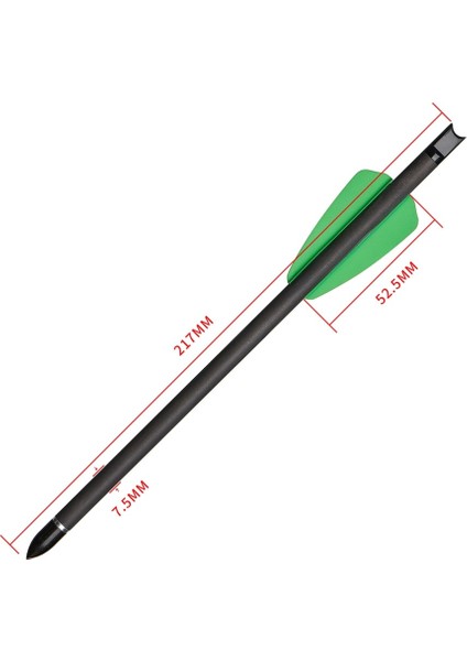 Yeşil 12 Adet Tarzı Adet 7.ure Karbon Oklar Taktik Avcılık Okçuluk Oklar Sert Cıvatalar Arbalet Ek Sistemi R9 Için Çelik Ok Ucu (Yurt Dışından)