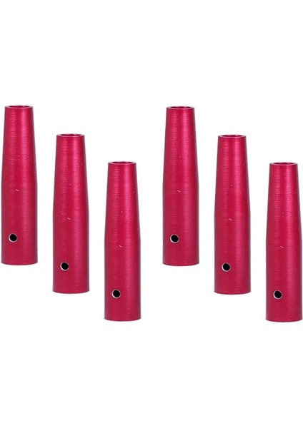 6 Adet Kırmızı Stil 8mm Bambu Ahşap Ok Ceketi Alüminyum Koltuk Alüminyum Kol Kırmızı Gümüş Yay ve Ok Kol Okçuluk Çubuğu Bağlantı Aksesuarları (Yurt Dışından)