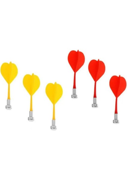 6 Adet Tarzı Manyetik Dart Değiştirme Dayanıklı Güvenli Dart Plastik Kanat Dart Bullseye Hedef Oyun Oyuncakları (3kırmızı ve 3 Sarı ve 3mavi ve 3yeşil) (Yurt Dışından)