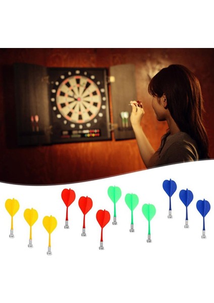 6 Adet Tarzı Manyetik Dart Değiştirme Dayanıklı Güvenli Dart Plastik Kanat Dart Bullseye Hedef Oyun Oyuncakları (3kırmızı ve 3 Sarı ve 3mavi ve 3yeşil) (Yurt Dışından)