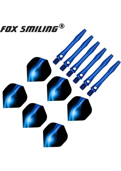 41MM Miller 6 Adet Stil Fox Gülen Alüminyum Dart Milleri ve Dart Uçuşları Seti Dardos Tüy Yaprakları Dart Tahtası Oyunları Için Dart Aksesuarları Seti (Yurt Dışından)