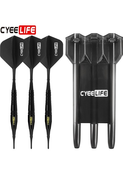 Siyah Stil Cyeelife Profesyonel Pirinç Yumuşak Uçlu Dart 18G Dart Tutuculu, Elektronik Dart Tahtası Için, Ev Dart Plastik Uç Seti (Yurt Dışından)
