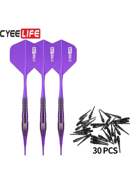 Mor Tarzı Cyeelife 18G Bakır Dart Namlu Elektronik Yumuşak Ipuçları Dart Dart Bar Oyunları 30SOFT Dart Ipuçları (Yurt Dışından)