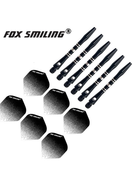 Pembe Tarzı Fox Gülen Alüminyum Dart Milleri ve Dart Uçuşları Seti Dardos Tüy Yaprakları Dart Tahtası Oyunları Için Dart Aksesuarları Seti (Yurt Dışından)